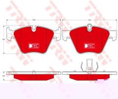 Trw gdb1559dte klocki hamulc. bmw 5 e60  03-10, bmw 3 (e91) touring 