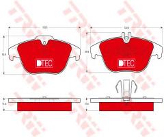 Trw gdb1738dte klocki hamulc. mercedes w204 c-klasa  07- tył, mercedes-benz klasa c (w204)