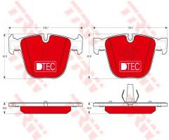 Trw gdb1892dte klocki hamulc. bmw x5 e70  09- tył  m, bmw x5 (f15, f85)