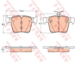 Trw gdb1957 klocki hamulc. vw golf vii  12- tył, audi a3 limousine (8vs), vw golf vii kombi (ba5)
