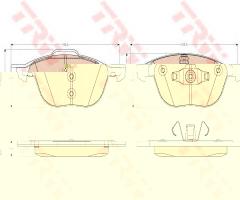 Trw gdb2011 klocki hamulc. volvo v40  12- przód, volvo v40 hatchback