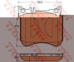 Trw gdb2019 klocki hamulc. mercedes r231 sl-klasa  12- przód, mercedes-benz sl (r231)