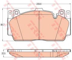 Trw gdb2020 klocki hamulc. bmw 5 f10, f18 m5  11- przód, bmw 6 (f13) coupe 