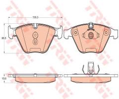 Trw gdb2021 klocki hamulc. bmw 5 e60  03-10, bmw 1 (e82) coupe 
