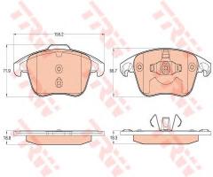 Trw gdb2025 klocki hamulc. peugeot 3008 2,0hdi  11- przód, peugeot 208