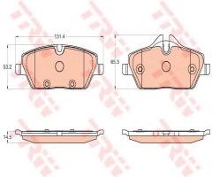 Trw gdb2038 klocki hamulc. bmw i3  13- przód, bmw i3 (i01)