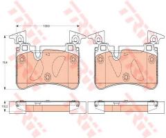 Trw gdb2061 klocki hamulc. mercedes r230 sl65 amg  04-12 tył, mercedes-benz klasa c coupe (c204)