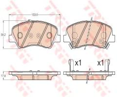 Trw gdb3548 klocki hamulc. kia rio iii  11- przód, kia rio iii (ub)