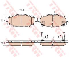 Trw gdb3568 klocki hamulc. subaru forester  11- tył, subaru forester (sh), toyota gt 86 coupe (zn6_)