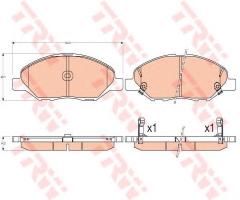 Trw gdb3577 klocki hamulc. nissan note  06- przód, nissan note (e11)