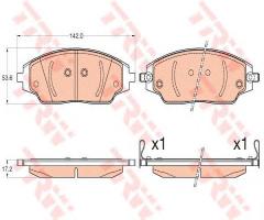 Trw gdb3579 klocki hamulc. chevrolet aveo  11- przód, chevrolet aveo hatchback (t300)