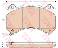 Trw gdb4450 klocki hamulc. jeep grand cherokee  10- przód, jeep grand cherokee iv (wk, wk2)