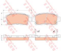 Trw gdb4455 klocki hamulc. chevrolet trailblazer 01-08 tył, chevrolet trailblazer (kc_)
