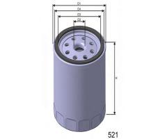 Misfat z438 filtr oleju fiat, fiat 500 (312), lancia musa (350), alfa romeo mito (955)