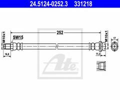 Ate 24.5124-0252 przewód hamulcowy giętki, ford transit autobus