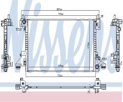 Nissens 630766 chłodnica silnika opel, chevrolet volt, opel ampera
