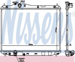Nissens 681377 chłodnica silnika honda, honda civic ix (fk)