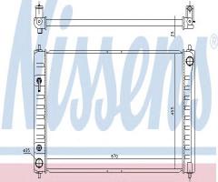 Nissens 68743 chłodnica silnika nissan, nissan murano (z51)