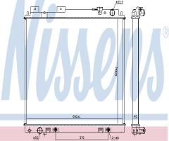 Nissens 68744 chłodnica silnika nissan, nissan navara (d40)