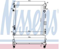 Nissens 68752 chłodnica silnika nissan, nissan nv200 evalia