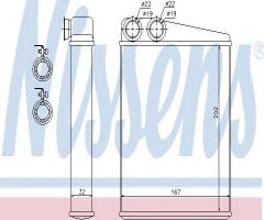 Nissens 72046 nagrzewnica mercedes, mercedes-benz klasa r (w251, v251)