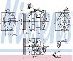 Nissens 890025 kompresor klimatyzacji audi, vw touareg (7la, 7l6, 7l7)