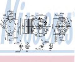 Nissens 890141 kompresor klimatyzacji lexus, lexus gs (grs19_, uzs19_, gws19_)