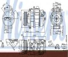 Nissens 89114 kompresor klimatyzacji bmw, bmw 1 (e81)