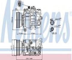 Nissens 89237 kompresor klimatyzacji vw, audi q7 (4l), vw phaeton (3d_)