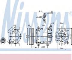 Nissens 89332 kompresor klimatyzacji nissan