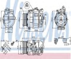 Nissens 89412 kompresor klimatyzacji mercedes, mercedes-benz klasa s (w221)