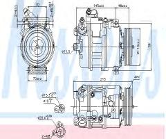 Nissens 89417 kompresor klimatyzacji bmw, bmw 5 (e60)