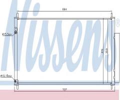 Nissens 940446 chłodnica klimatyzacji honda