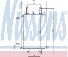 Nissens 940554 chłodnica klimatyzacji daihatsu