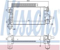 Nissens 96490 intercooler ford, ford tourneo connect / grand tourneo connect kombi