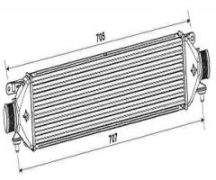 Nrf 30240 intercooler fiat, fiat doblo nadwozie wielkopojemne (mpv) (152, 263)