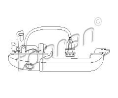 Automega 3a0837208c klamka drzwi vw passat-96, vw passat (3a2, 35i)