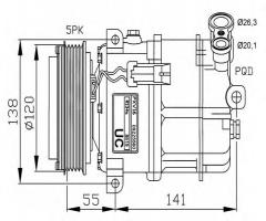 Nrf 32313g kompresor klimatyzacji opel