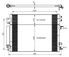 Nrf 350088 chłodnica klimatyzacji chrysler