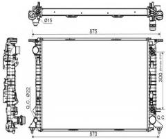 Nrf 53116 chłodnica silnika audi