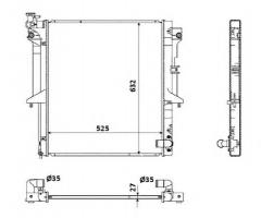 Nrf 53908 chłodnica silnika mitsubishi