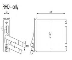 Nrf 54302 nagrzewnica audi, skoda superb (3u4), vw passat (3b2)