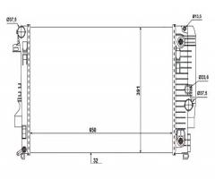 Nrf 58440 chłodnica silnika mercedes, mercedes-benz vito / mixto nadwozie pełne (w639)