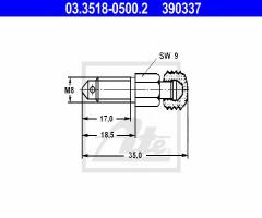 Ate 03.3518-0500 odpowietrznik ham.