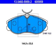 Ate 13.0460-5959 klocki hamulcowe nissan terrano ii 93-, ford maverick (uds, uns)