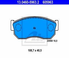 Ate 13.0460-5963 klocki hamulcowe nissan sunny 82-90, nissan cherry iii (n12), subaru justy i (kad)