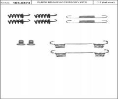 Quick brake 105-0874 sprężynki do szczęk ham. mercedes w221 s-klasa, chrysler crossfire
