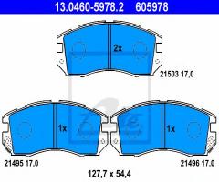 Ate 13.0460-5978 klocki hamulcowe subaru impreza 96-00 z czuj., subaru legacy i (bc)