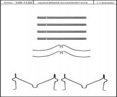 Quick brake 109-1126 zest. montażowy klocków hamulc. mazda 323 89-94, mazda 323 c iv (bg)