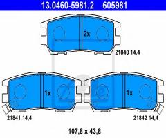 Ate 13.0460-5981 klocki hamulcowe mitsubishi pajero 90- tył